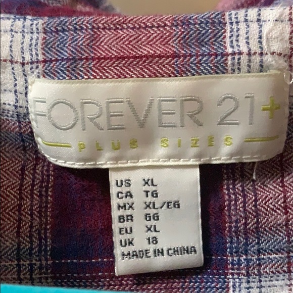 Plaid button down top - Picture 3 of 3